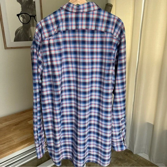 Cremieux Classics Mens XLT Button Up Long Sleeve Blue/white/red Plaid NWT - Picture 4 of 10